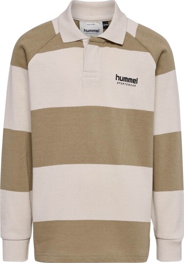 Hummel Loose Striped Polo til barn cornstalk 146/152