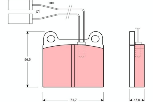 Bremseklosser TRW GDB362