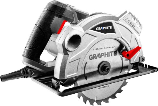 Graphite Sirkelsag 58G492 1500 w, 185 mm, Laser, 0-45° Vinkeljustering