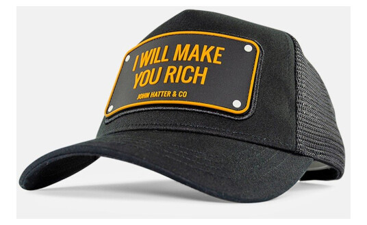 John Hatter I Will Make You Rich Black Onesize Capser John Hatter I Will Make You Rich Black Onesize Capser