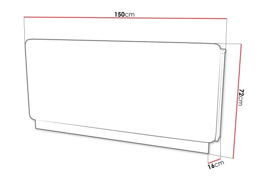 Rauk Sengegavl 150 cm   Grå