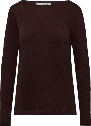Marc O"Polo T Shirt Longsleeve Boat Neck   BLACK CHERRY   XS