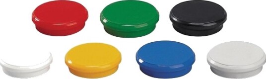Magnet Dahle Rund Ø24 Mm Ass. Farver 10 Stk./Pakke