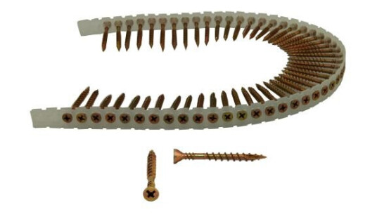 Senco 42R50MY Sponplateskrue RETTBÅNDET GULKROM 1000-pakning 4,2 x 50 mm Innfesting