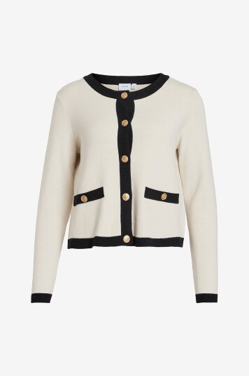 Vila - Kardigan viCassie L/S Twill Knit - Brun