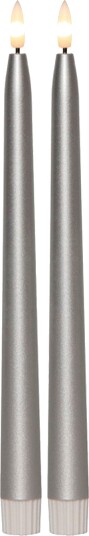 Star Trading LED Taperlys Flamme Metal 2 p 28 5cm Sølv Star Trading LED Taperlys Flamme Metal 2 p 28 5cm Sølv