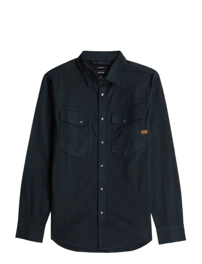 G Star Dakota Slim Shirt L\S Navy XL