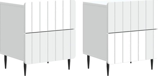  Nattbordskap 2 pcs Hvit 43 x 34,5 x 49,5 cm Konstruert tre
