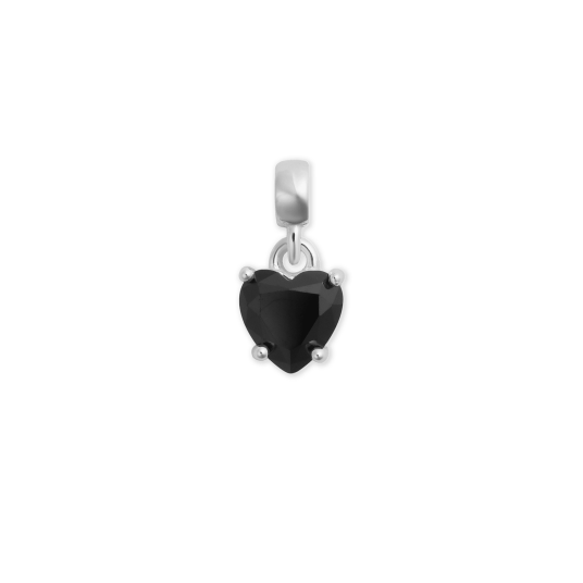 Daniel Wellington DW Charm Heart Crystal 12x6mm Silver/Black Daniel Wellington DW Charm Heart Crystal 12x6mm Silver/Black