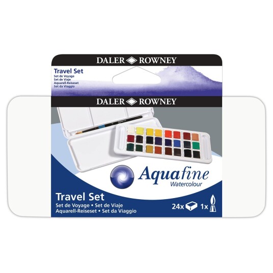 Daler-Rowney Aquafine Travel Set 24 Half Pans 306031 Daler-Rowney Aquafine Travel Set 24 Half Pans 306031