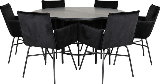 Spisegruppe furniture/fashion Copenhagen Ø140 cm med 6 Petra Stoler