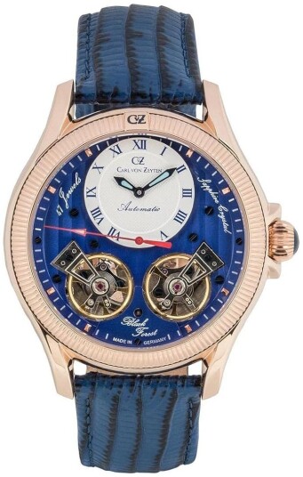 Carl von Zeyten Herreklokke CVZ0084RBLS Waldhaus Blå/Lær Ø46 mm Carl von Zeyten Herreklokke CVZ0084RBLS Waldhaus Blå/Lær Ø46 mm
