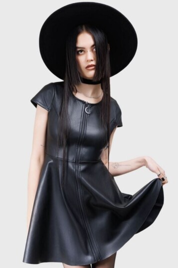 KIHILIST by KILLSTAR   Goth Kort kjole   Dark Whisper Dress   XS til XXL   Damer   svart