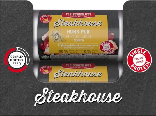 Fleischeslust Våtfôr Steakhouse Sensitive Ren Kylling 12 X 500 G Fleischeslust Våtfôr Steakhouse Sensitive Ren Kylling 12 X 500 G