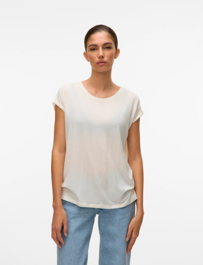 Vero Moda Vmava Plain Ss Top Ga Jrs Noos - White - M