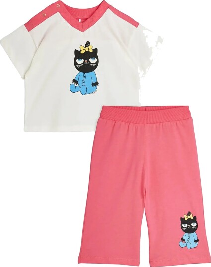 Mini Rodini Cat Sp Baby Set   Pink   80/86
