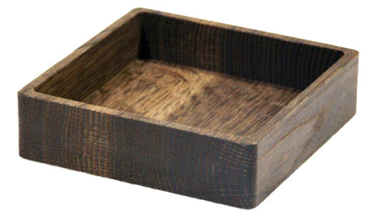 Lind DNA  Wood Box Square S Røykt Eik