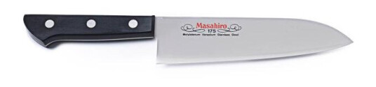 Masahiro MV santokukniv 17,5 cm svart