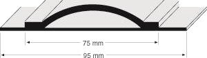 Duri 7422200 Gummiterskel 95 mm Bred, Gummi, 20 m