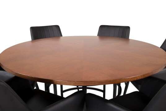 Venture Home Copenhagen Matgruppe 140 cm Rund med 6 Comfort stoler Sort