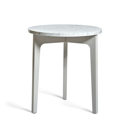 Mavis Höllviken Sidebord Ø45x50 cm Lysegrå/Carraramarmor