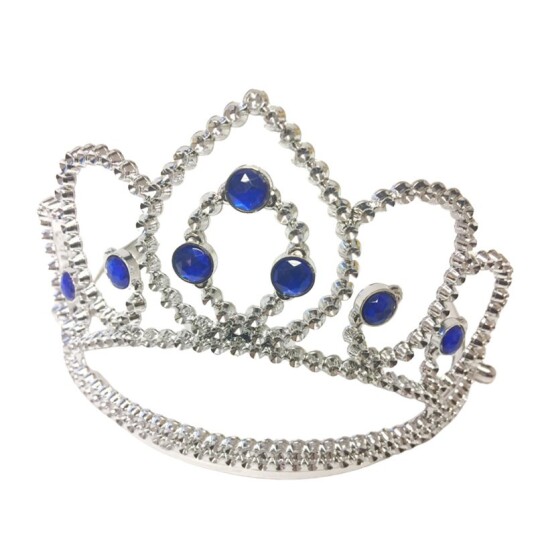 Prinsesse lekesett med tiara, øredobber, og ring Blå