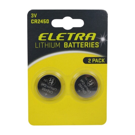 ELETRA CR2450 KNAPPCELLEBATTERI, 2 STK.