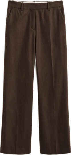 Gant Tailored Slim Flare Flannel Pants Brown 42