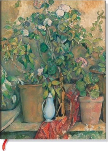 Cezanne’s Terracotta Pots and Flowers Ultra Lined Hardback Journal Elastic Band Closure Cezanne’s Terracotta Pots and Flowers Ultra Lined Hardback Journal Elastic Band Closure