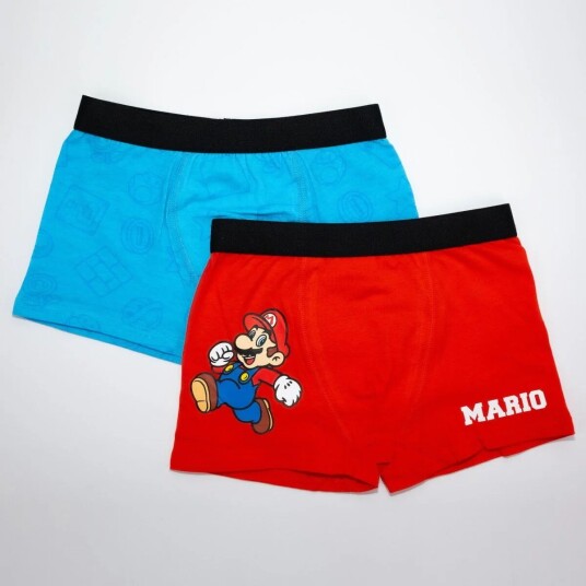Super Mario Boxer 2-pk - 152 / 12 år - Barn - Gutt/Jente - 95% bomull/5% elastan Super Mario Boxer 2-pk - 152 / 12 år - Barn - Gutt/Jente - 95% bomull/5% elastan