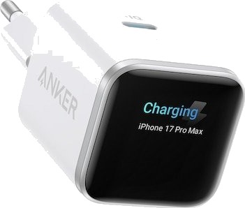 Anker 45W Smart Display USB-C Lader Hvit Anker 45W Smart Display USB-C Lader Hvit