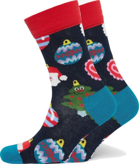 Happy Socks Christmas Decorations Sock - NAVY - 36-40