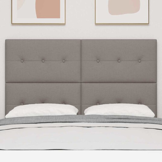 LED Hodegavl Taupe 72 cm Stoff
