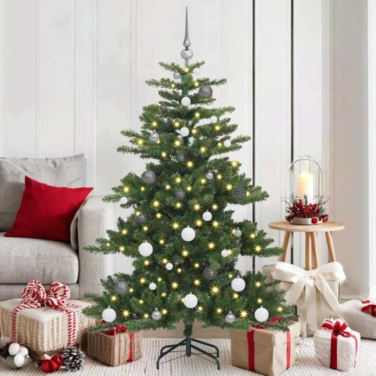  Kunstig sammensatt juletre med 150 LED med stativ 150 cm PVC