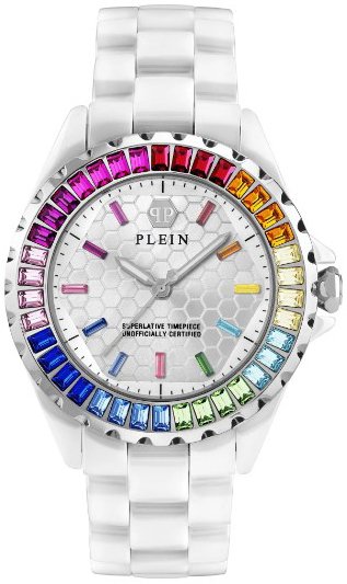 Philipp Plein Dameklokke PWPPA0124 Heaven Sølvfarget/Keramik Ø38 mm