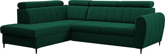 Hoffman Sofa med Sjeselong 3 seter   Grønn