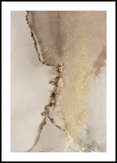 Abstract Gold Flow Plakat Plakat / 100x150cm