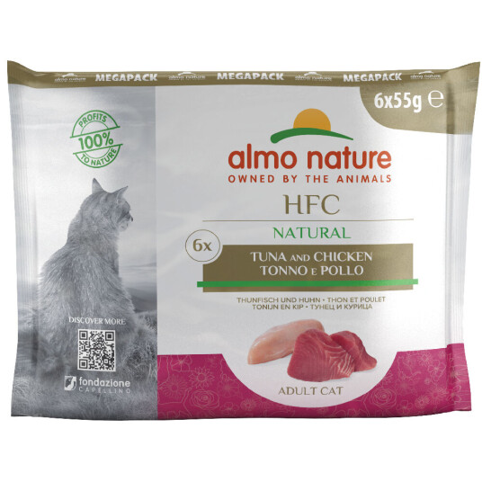 Almo Nature Hfc Pouch 6 X 55 G Tunfisk & Kylling
