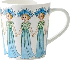 Design House Stockholm Elsa Beskow Kopp med håndtak Kornblomst 40 cl Design House Stockholm Elsa Beskow Kopp med håndtak Kornblomst 40 cl