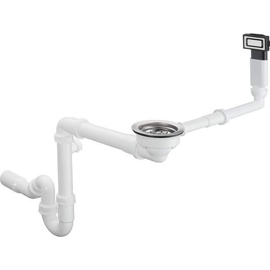 Hansgrohe Av- og overløpssett, Enkel Uten oppløft, Rustfritt Stål Hansgrohe Av- og overløpssett, Enkel Uten oppløft, Rustfritt Stål