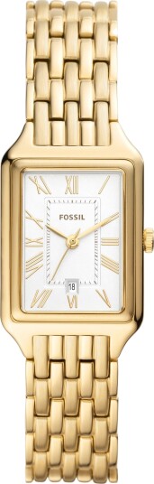 Fossil Dameklokke ES5220 Raquel Sølvfarget/Gulltonet stål Ø23 mm