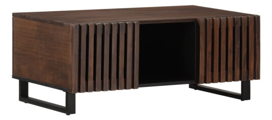 Salongbord brun 100x55x40 cm heltre mango 377498