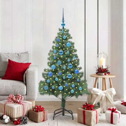  Juletre med 150 LED med stativ grønn 150 cm PVC