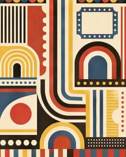 Plakat Retro Geometrisk Kunst