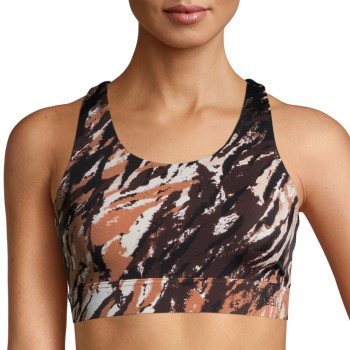 Casall BH Crossback Sports Bra Brun m?nstret Small Dame
