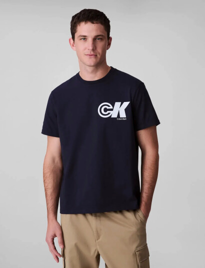 Calvin Klein Jeans Ss 20S Ck Sport Logo Graphic Tee - Navy - XS