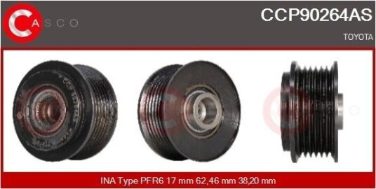 Remskive dynamo CASCO CCP90264AS