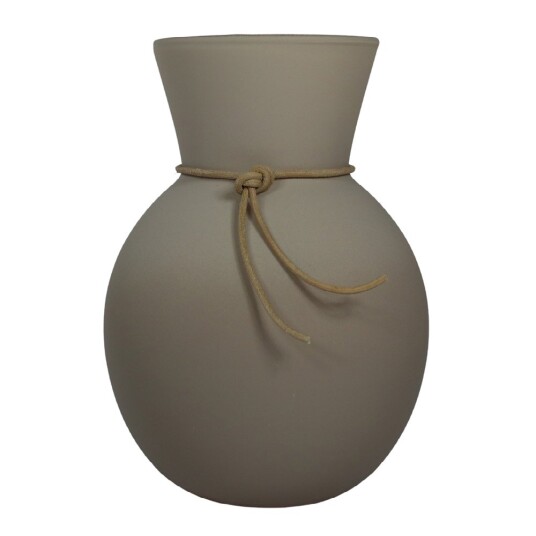 Nybro Crystal Happy vase 23 cm cappuccino