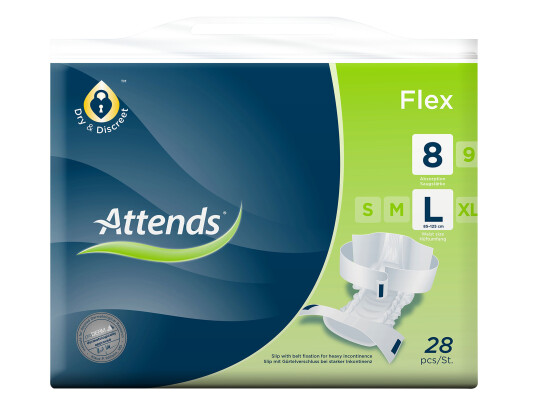 Attends Flex 8 str L, 28 stk.