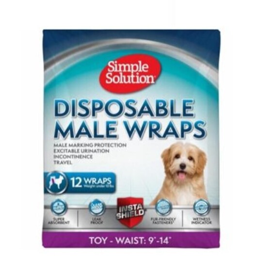 Simple Solution Engangsmagebånd Hannhund 12Pk M